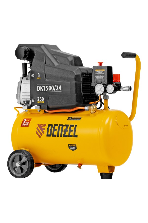 Компрессор воздушный DK1500/24, Х-PRO 1.5 кВт, 230 л/мин, 24 л Denzel