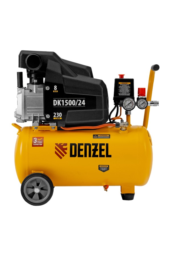 Компрессор воздушный DK1500/24, Х-PRO 1.5 кВт, 230 л/мин, 24 л Denzel