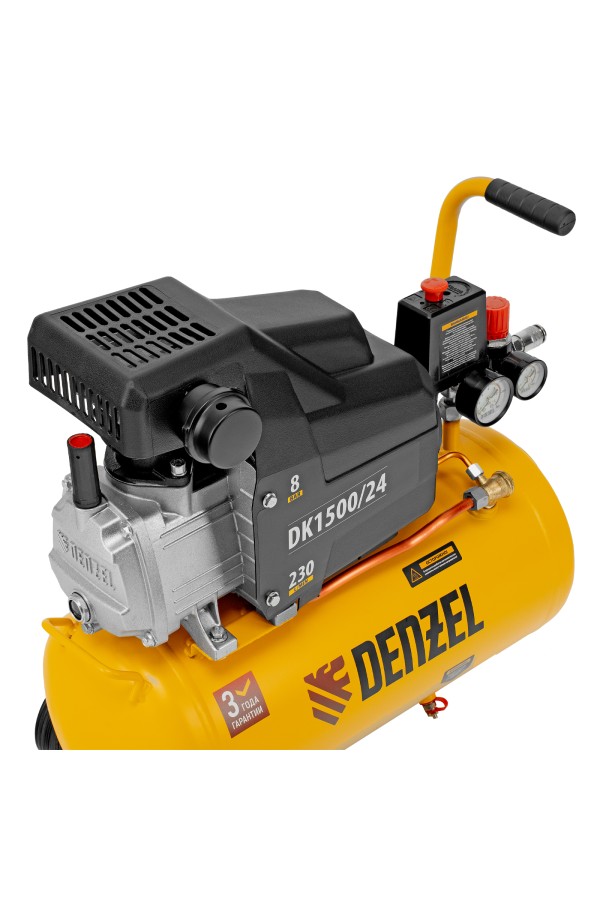 Компрессор воздушный DK1500/24, Х-PRO 1.5 кВт, 230 л/мин, 24 л Denzel