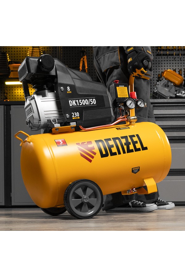 Компрессор воздушный DK1500/50, Х-PRO 1.5 кВт, 230 л/мин, 50 л Denzel
