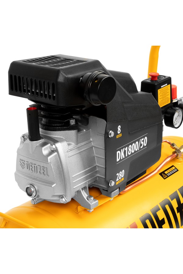 Компрессор воздушный DK1800/50, Х-PRO 1.8 кВт, 280л/мин, 50л Denzel