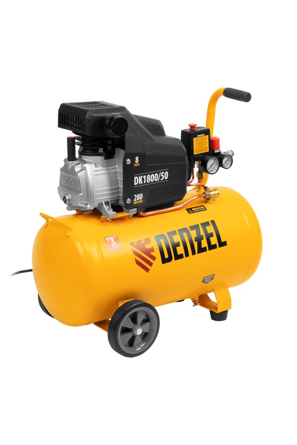 Компрессор воздушный DK1800/50, Х-PRO 1.8 кВт, 280л/мин, 50л Denzel