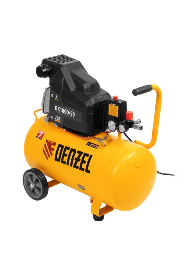 Компрессор воздушный DK1800/50, Х-PRO 1.8 кВт, 280л/мин, 50л Denzel