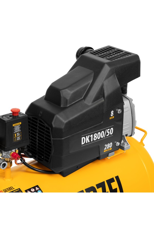 Компрессор воздушный DK1800/50, Х-PRO 1.8 кВт, 280л/мин, 50л Denzel