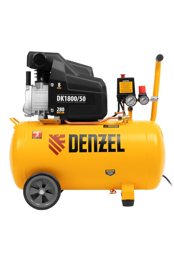 Компрессор воздушный DK1800/50, Х-PRO 1.8 кВт, 280л/мин, 50л Denzel