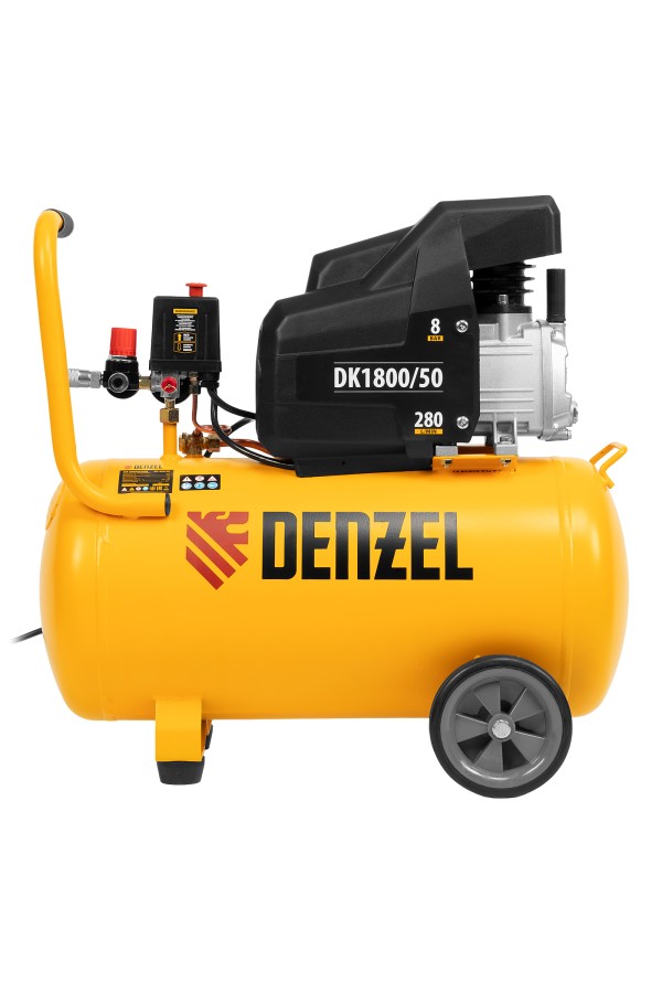 Компрессор воздушный DK1800/50, Х-PRO 1.8 кВт, 280л/мин, 50л Denzel