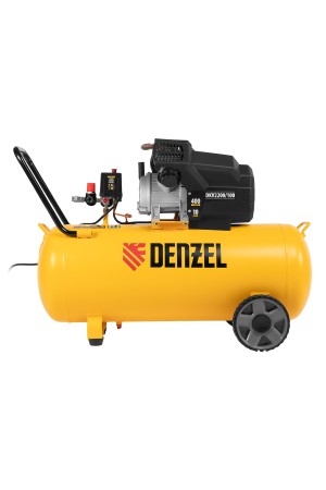 Компрессор воздушный DKV2200/100, Х-PRO 2.2 кВт, 400 л/мин, 100л Denzel