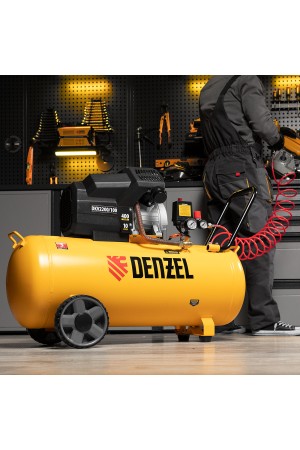 Компрессор воздушный DKV2200/100, Х-PRO 2.2 кВт, 400 л/мин, 100л Denzel