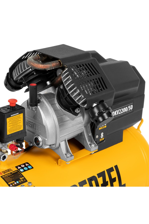Компрессор воздушный DKV2200/50, Х-PRO 2.2 кВт, 400 л/мин, 50 л Denzel