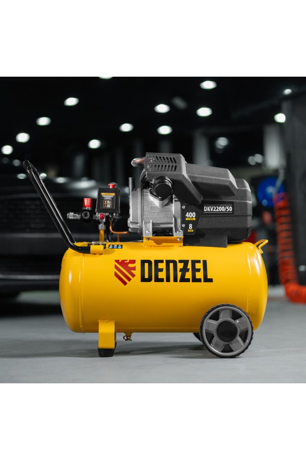 Компрессор воздушный DKV2200/50, Х-PRO 2.2 кВт, 400 л/мин, 50 л Denzel