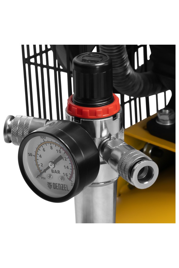 Компрессор воздушный BCV2300/100, ременный привод, 2.3 кВт, 100 литров, 440 л/мин Denzel