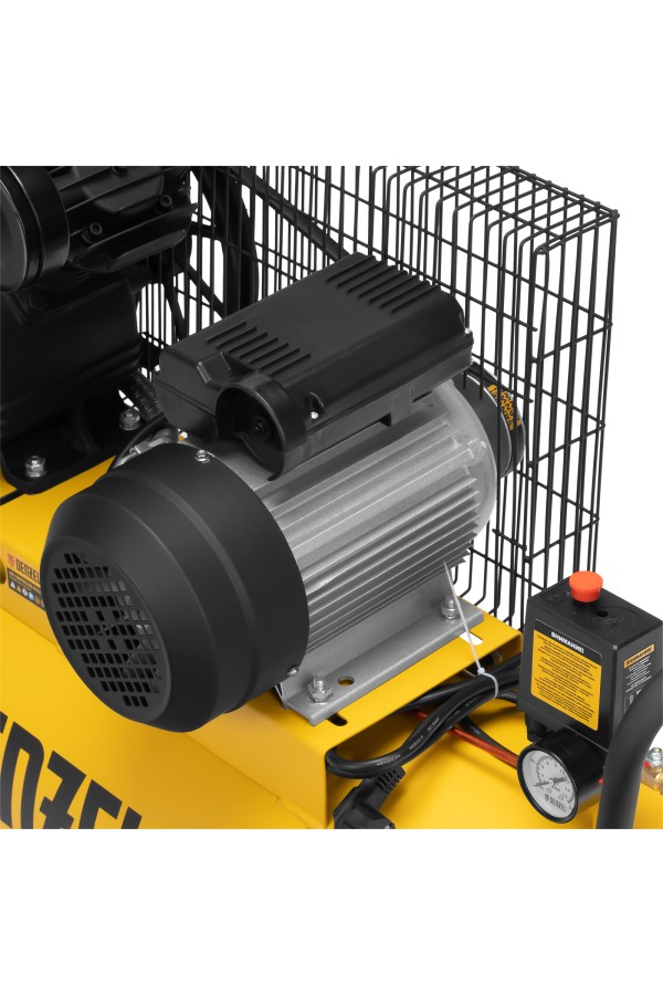 Компрессор воздушный BCV2300/100, ременный привод, 2.3 кВт, 100 литров, 440 л/мин Denzel