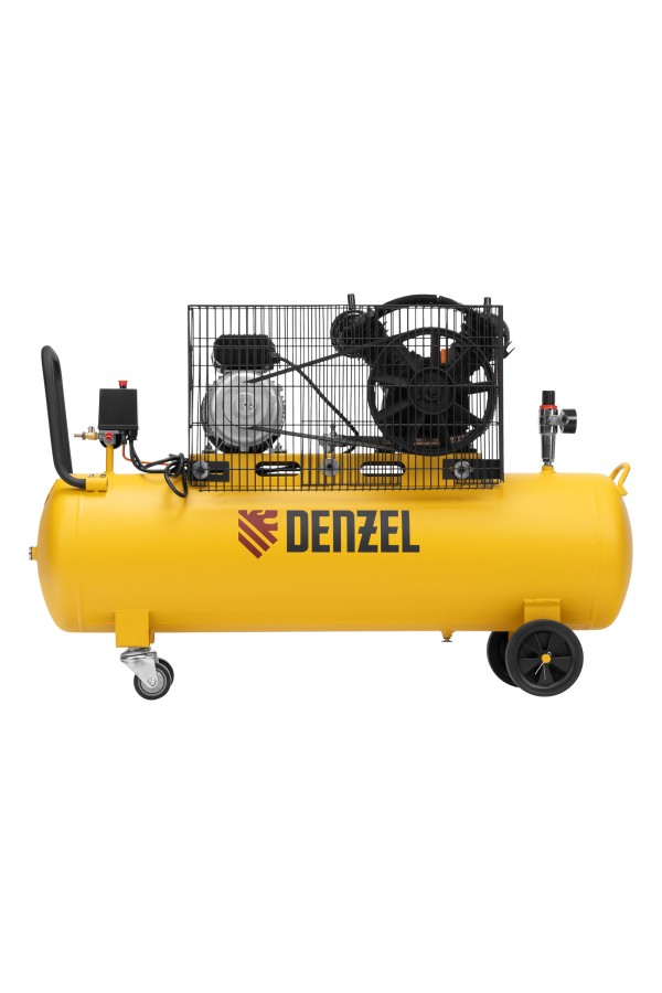Компрессор воздушный BCV2300/100, ременный привод, 2.3 кВт, 100 литров, 440 л/мин Denzel