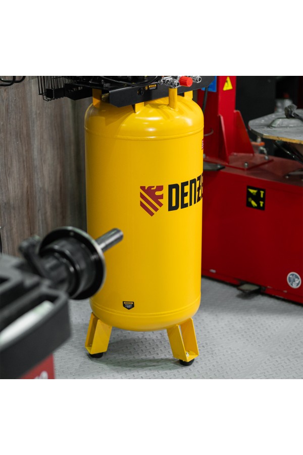 Компрессор воздушный BCV2200/100V, ременный привод , 2.3 кВт, 100 литров, 440 л/мин Denzel