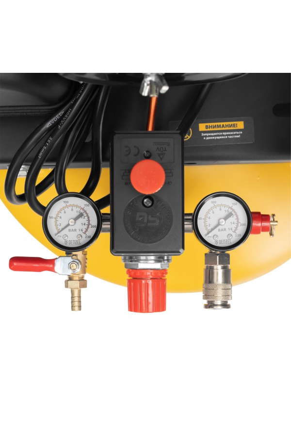 Компрессор воздушный BCV2200/100V, ременный привод , 2.3 кВт, 100 литров, 440 л/мин Denzel