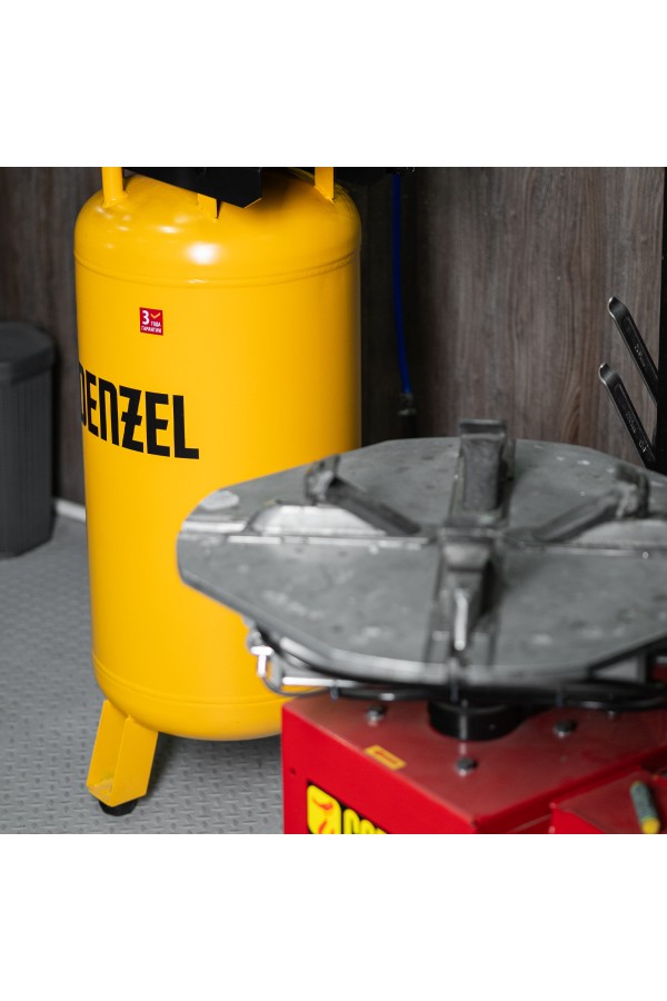 Компрессор воздушный BCV2200/100V, ременный привод , 2.3 кВт, 100 литров, 440 л/мин Denzel