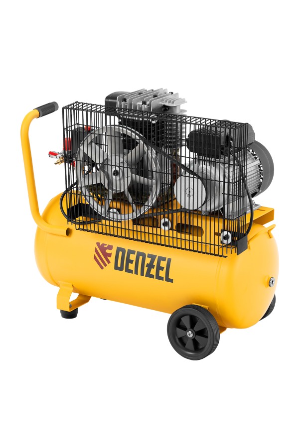 Компрессор воздушный BCI2300/50, ременный привод, 2.3 кВт, 50 литров, 400 л/мин Denzel