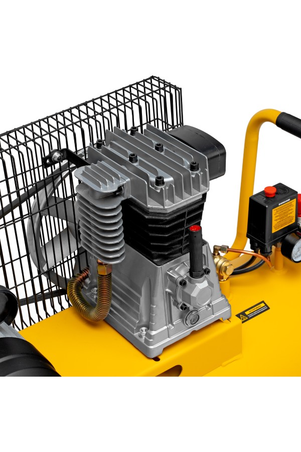 Компрессор воздушный BCI2300/100, ременный привод, 2.3 кВт, 100 литров, 400 л/мин Denzel