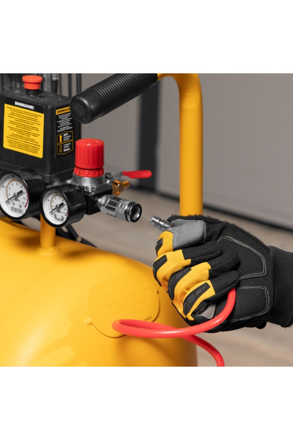 Компрессор воздушный BCI2300/100, ременный привод, 2.3 кВт, 100 литров, 400 л/мин Denzel