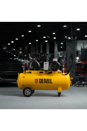 Компрессор воздушный рем. привод BCV 4000-T/100, 4,0 кВт, 100 литров, 690 л/мин Denzel
