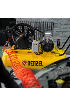 Компрессор воздушный рем. привод BCV 4000-T/100, 4,0 кВт, 100 литров, 690 л/мин Denzel