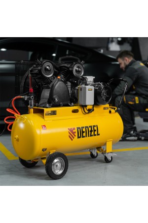 Компрессор воздушный рем. привод BCV 4000-T/100, 4,0 кВт, 100 литров, 690 л/мин Denzel