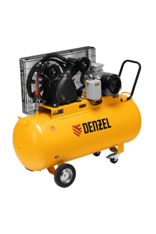 Компрессор воздушный рем. привод BCV 4000-T/200, 4,0 кВт, 200 литров, 690 л/мин Denzel
