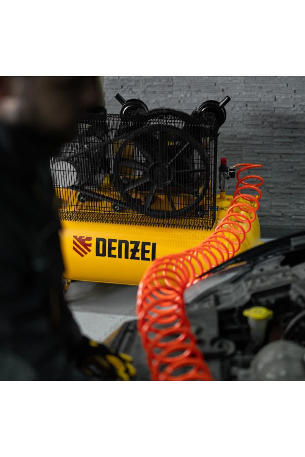 Компрессор воздушный рем. привод BCV 5500-T/200, 5,5 кВт, 200 литров, 850 л/мин Denzel