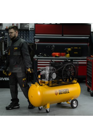 Компрессор воздушный рем. привод BCV 5500-T/200, 5,5 кВт, 200 литров, 850 л/мин Denzel