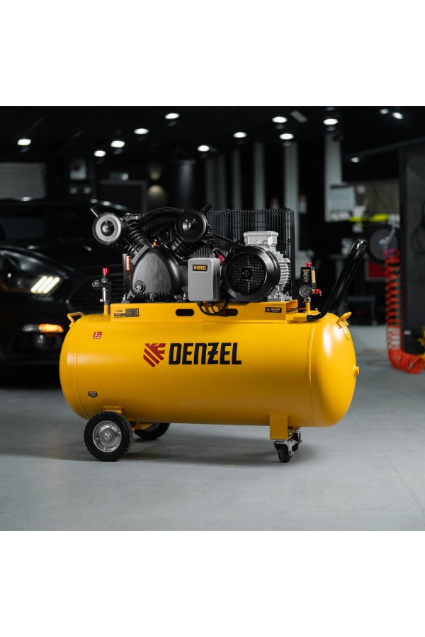 Компрессор воздушный рем. привод BCV 5500-T/200, 5,5 кВт, 200 литров, 850 л/мин Denzel