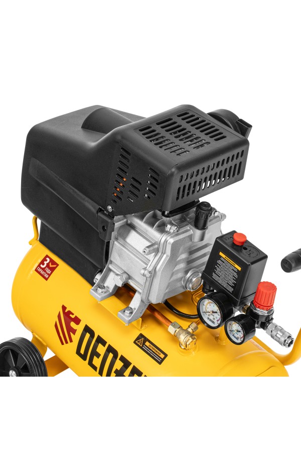 Компрессор воздушный DC1500/24, прямой привод, 1.5 кВт, 24 литра, 220 л/мин Denzel