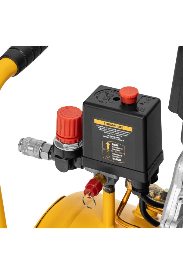 Компрессор воздушный DC1500/24, прямой привод, 1.5 кВт, 24 литра, 220 л/мин Denzel