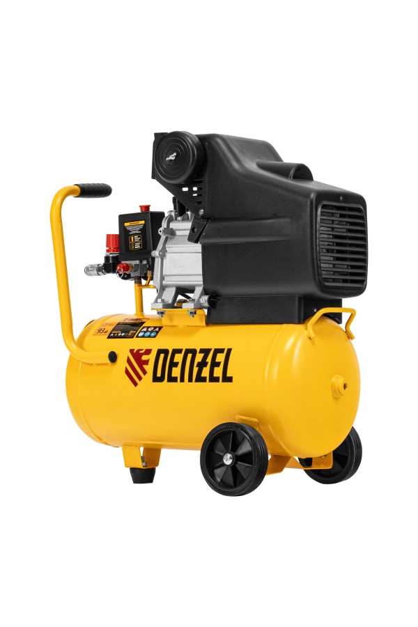 Компрессор воздушный DC1500/24, прямой привод, 1.5 кВт, 24 литра, 220 л/мин Denzel
