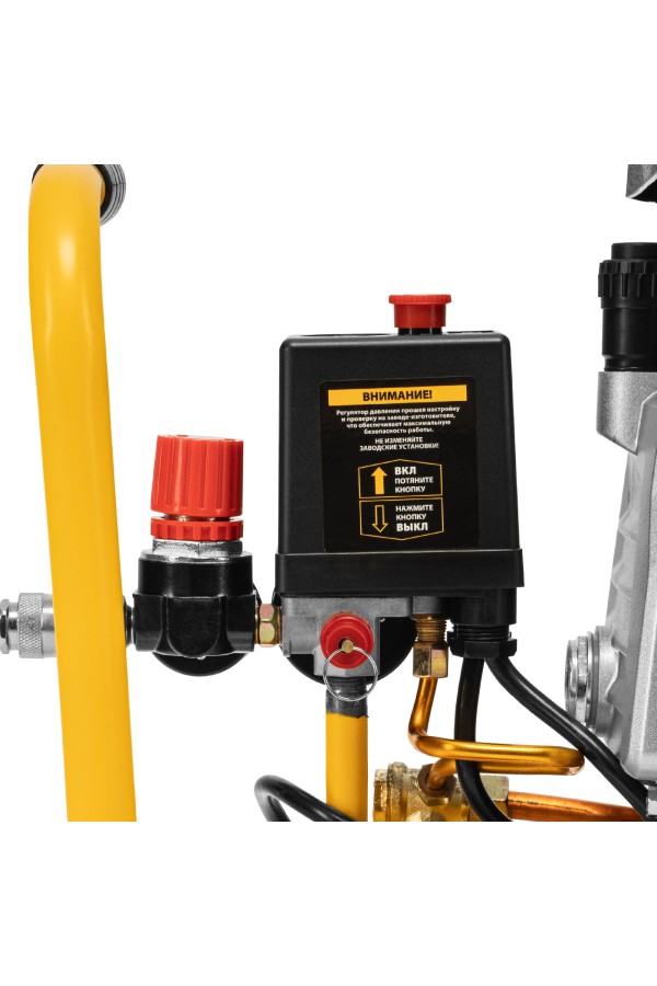 Компрессор воздушный DC1500/24, прямой привод, 1.5 кВт, 24 литра, 220 л/мин Denzel