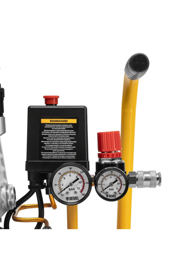 Компрессор воздушный DC1500/24, прямой привод, 1.5 кВт, 24 литра, 220 л/мин Denzel