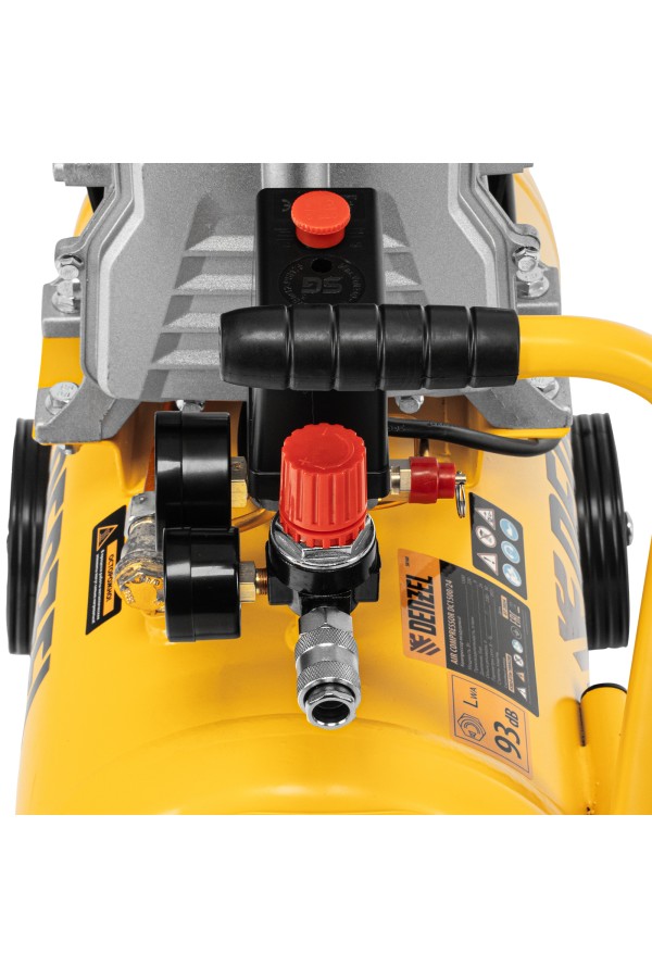 Компрессор воздушный DC1500/24, прямой привод, 1.5 кВт, 24 литра, 220 л/мин Denzel