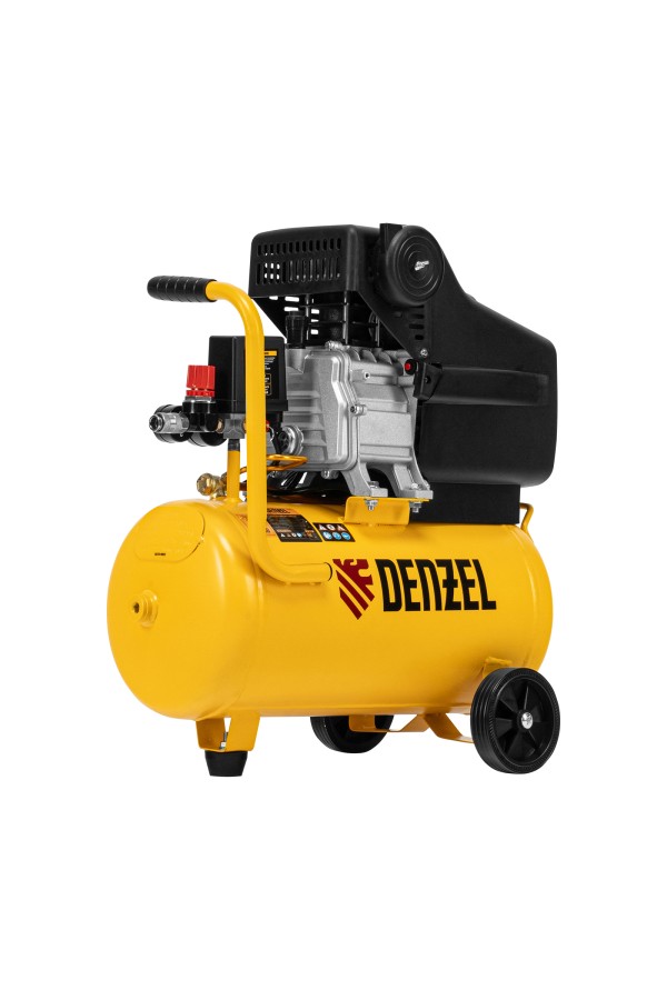 Компрессор воздушный DC1500/24, прямой привод, 1.5 кВт, 24 литра, 220 л/мин Denzel