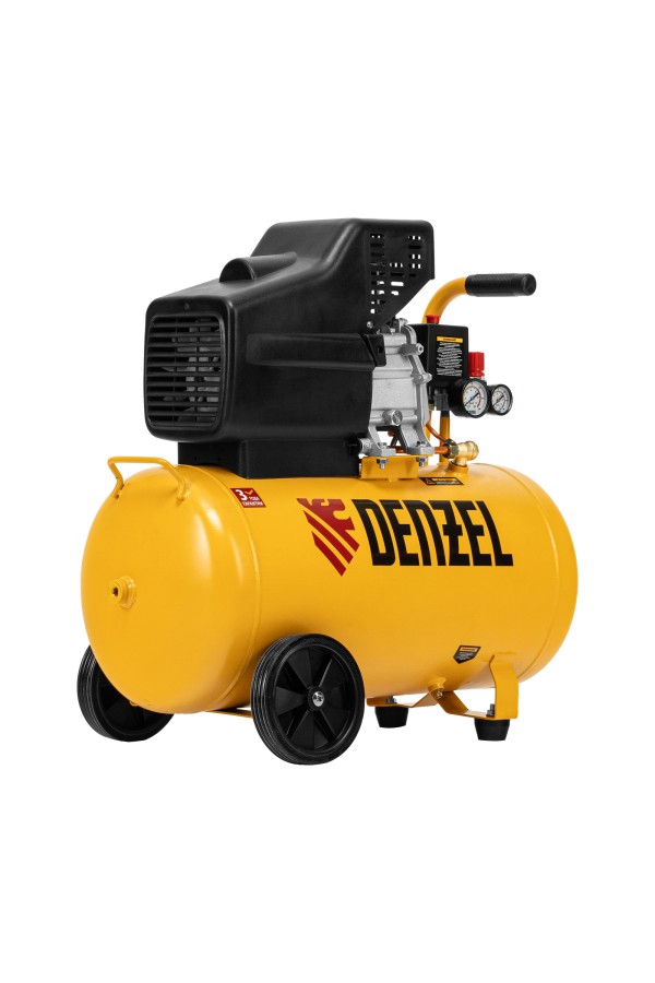Компрессор воздушный, прямой привод DC1500/50, 1.5 кВт, 50 литров, 220 л/мин Denzel