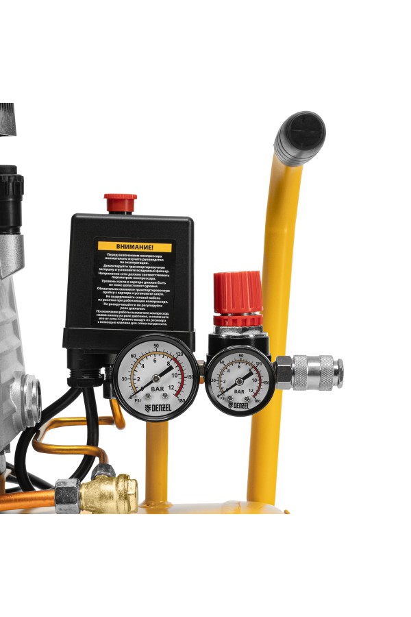 Компрессор воздушный, прямой привод DC1500/50, 1.5 кВт, 50 литров, 220 л/мин Denzel