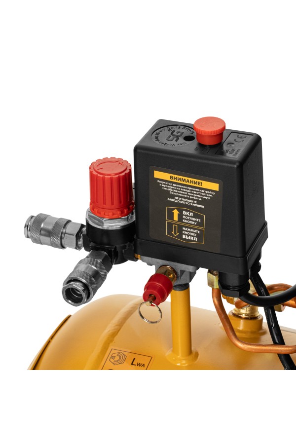 Компрессор воздушный, прямой привод DC1500/50, 1.5 кВт, 50 литров, 220 л/мин Denzel