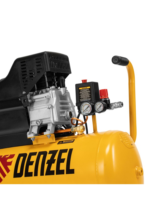 Компрессор воздушный, прямой привод DC1500/50, 1.5 кВт, 50 литров, 220 л/мин Denzel