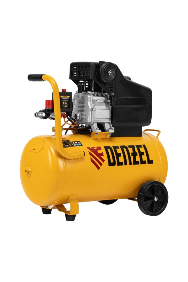 Компрессор воздушный, прямой привод DC1500/50, 1.5 кВт, 50 литров, 220 л/мин Denzel