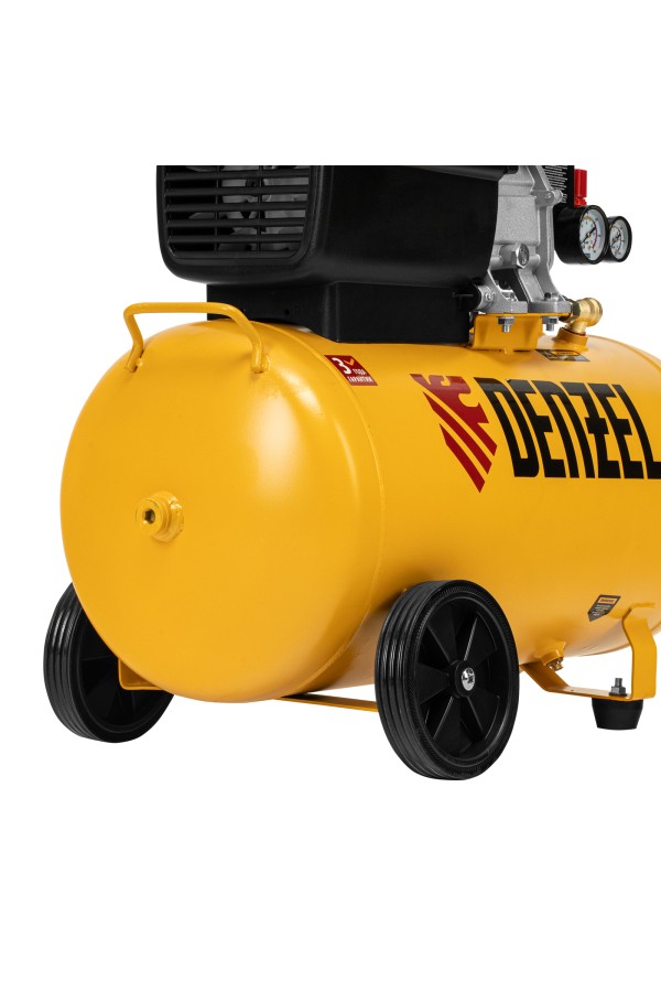 Компрессор воздушный, прямой привод DC1500/50, 1.5 кВт, 50 литров, 220 л/мин Denzel