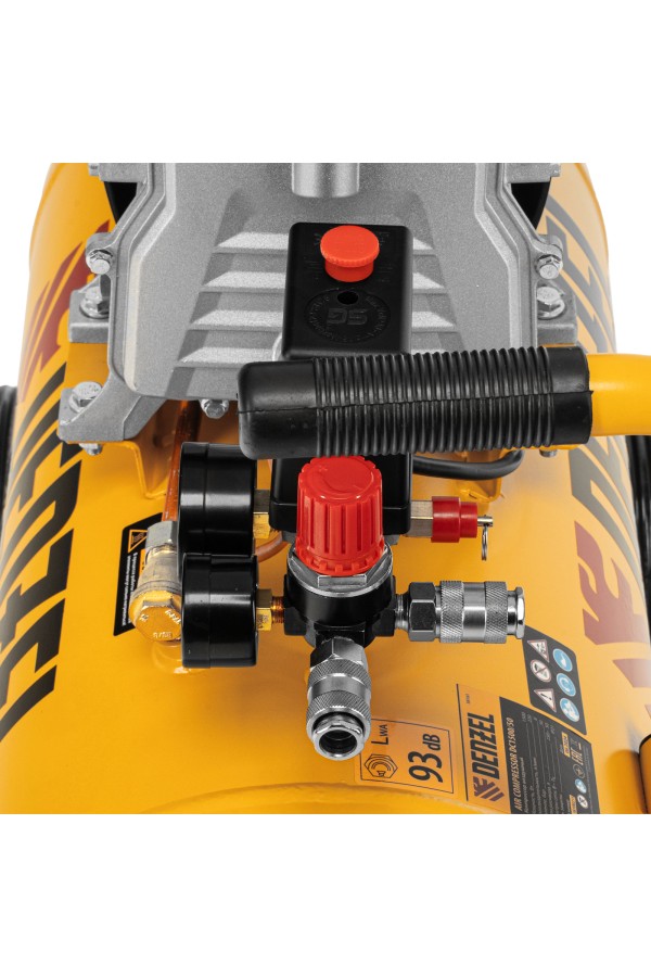 Компрессор воздушный, прямой привод DC1500/50, 1.5 кВт, 50 литров, 220 л/мин Denzel