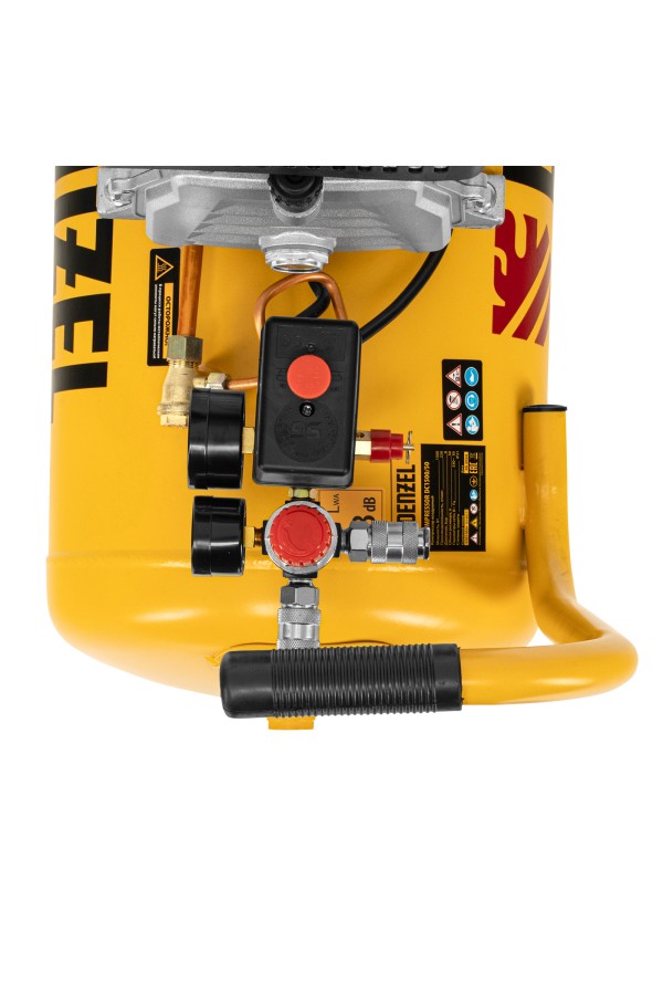 Компрессор воздушный, прямой привод DC1500/50, 1.5 кВт, 50 литров, 220 л/мин Denzel