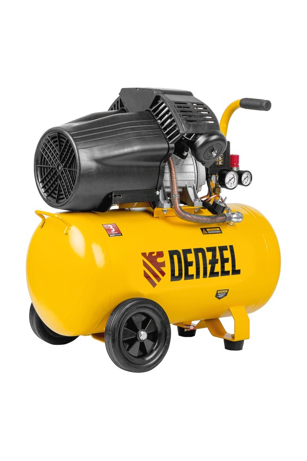 Компрессор воздушный DCV2200/50, прямой привод, 2.2 кВт, 50 литров, 380 л/мин Denzel