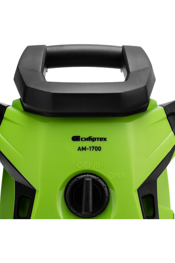 Моечная машина высокого давления АМ-1700, 1700 Вт, 130 бар, 350 л/ч, колесная Сибртех