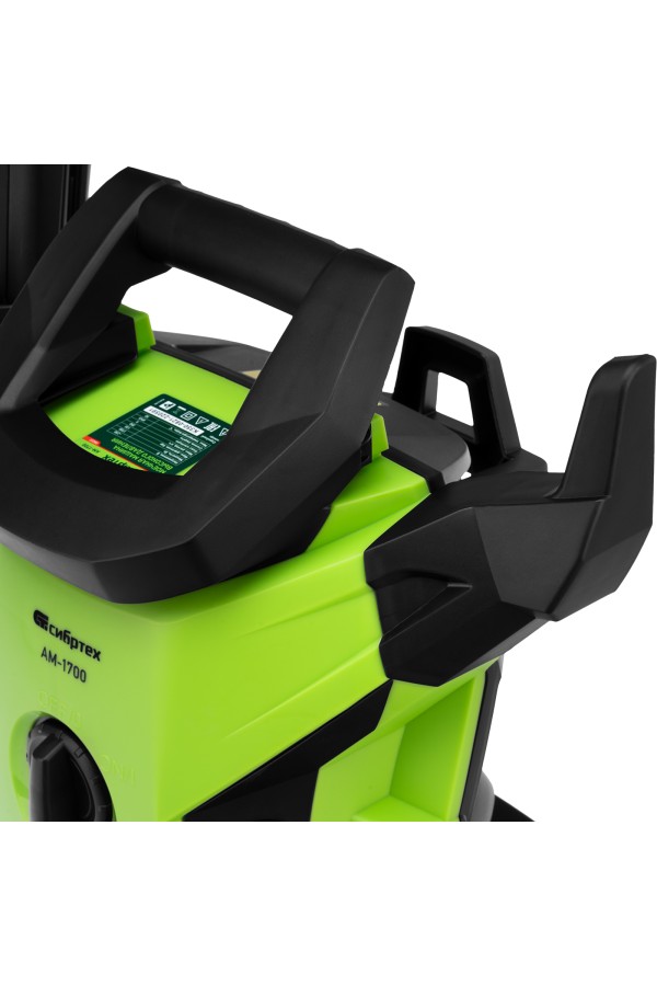 Моечная машина высокого давления АМ-1700, 1700 Вт, 130 бар, 350 л/ч, колесная Сибртех