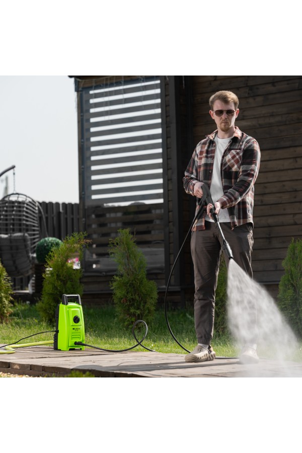 Моечная машина высокого давления АМ-1600, 1600 Вт, 130 бар, 330 л/ч, переносная Сибртех