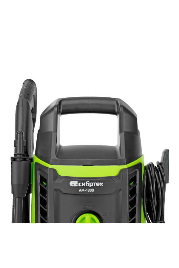 Моечная машина высокого давления АМ-1800, 1800 Вт, 140 бар, 350 л/ч, колесная Сибртех